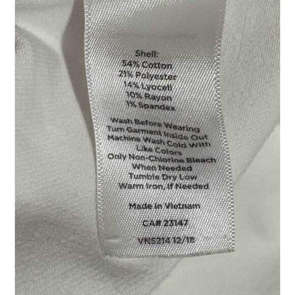 Talbots Flawless High Waist Wide Crop White Jeans Size 12 - Picture 7 of 7